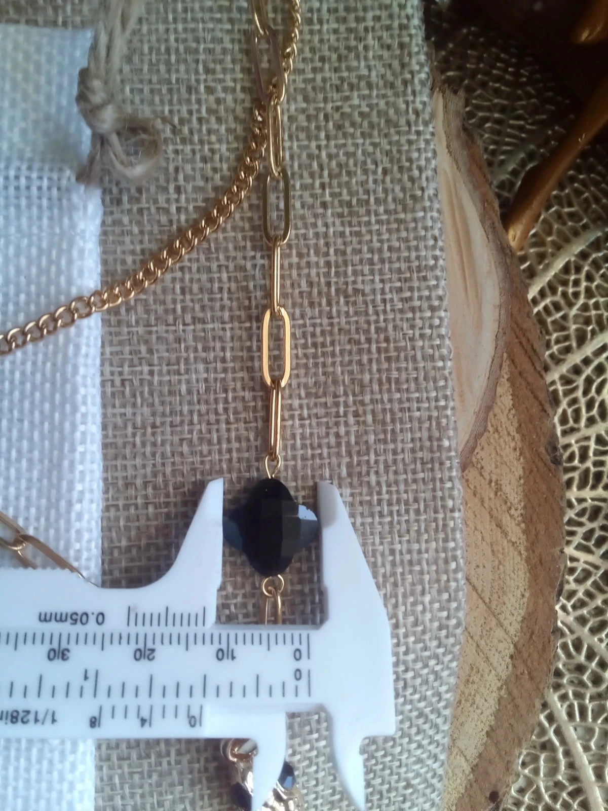 Collier serpent et pierre trèfle obsidienne noire 🖤. – photo 5